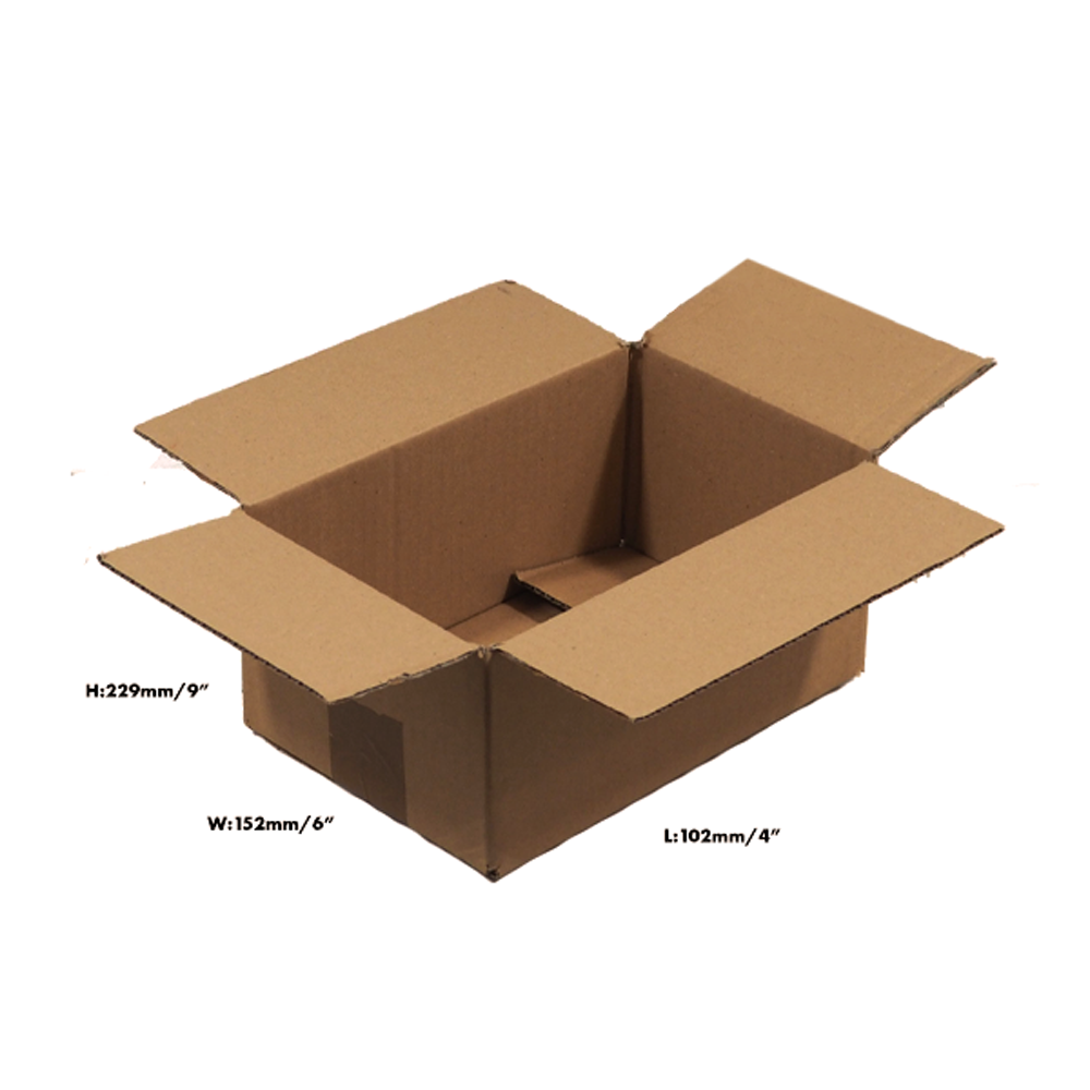 25 x Single Wall Cardboard Box - 229 x 152 x 102mm - Packaging Now