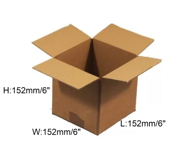 25 x Single Wall Cardboard Box - 152 x 152 x 152mm (6 x 6 x 6")