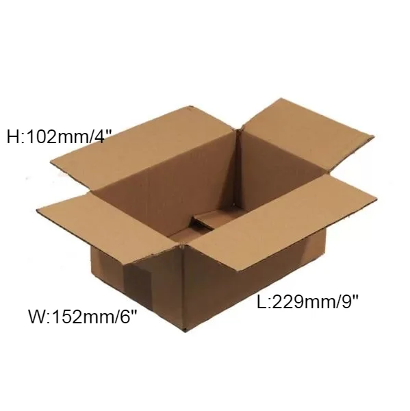 25 x Single Wall Cardboard Box – 229 x 152 x 102mm (9 x 6 x 4”)
