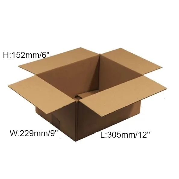 25 x Single Wall Cardboard Box - 305 x 229 x 152mm (12 x 9 x 6”)