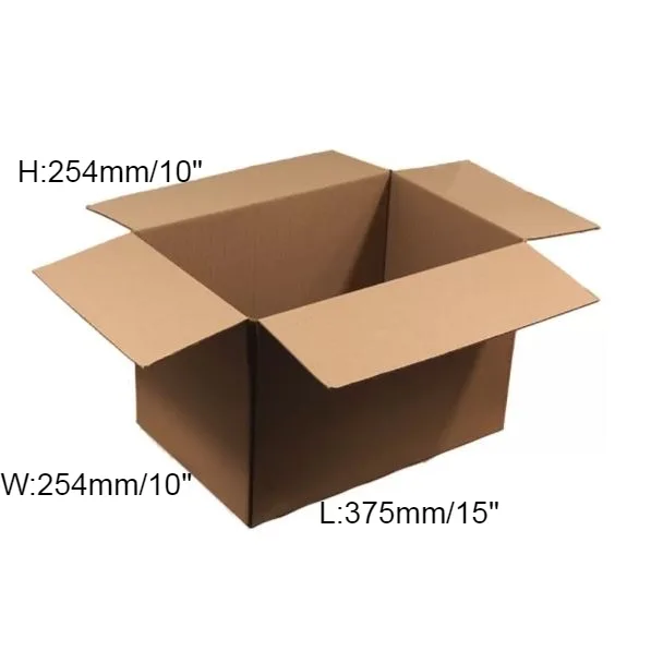 25 x Single Wall Cardboard Box – 381 x 254 x 254mm (15 x 10 x 10”)
