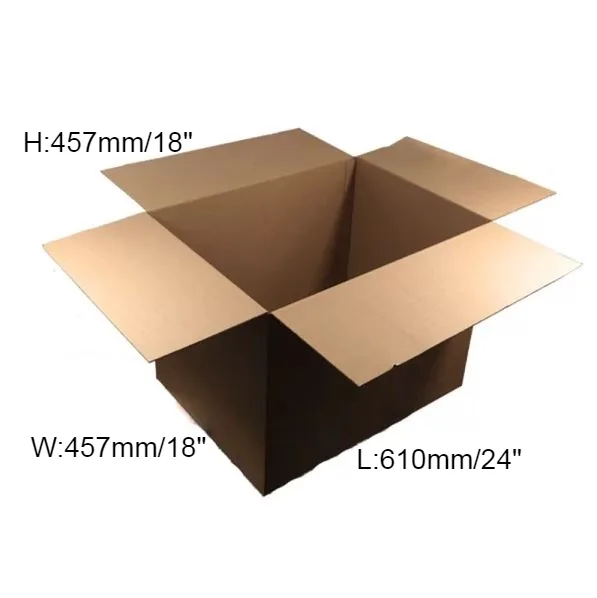 25 x Single Wall Cardboard Box - 610 x 457 x 457mm (24 x 18 x 18")
