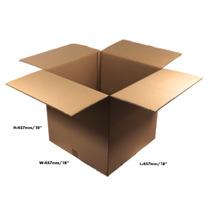 15 x Double Wall Cardboard Box – 457 x 457 x 457mm (18 x 18 x 18”)