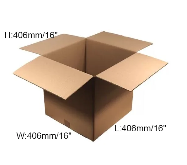 15 x Double Wall Cardboard Box – 406 x 406 x 406mm (16 x 16 x 16”)