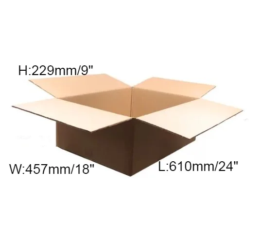 15 x Double Wall Cardboard Box – 610 x 457 x 229mm (24 x 18 x 9”)