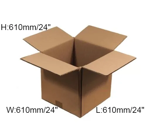 15 x Double Wall Cardboard Box - 610 x 610 x 610mm (24 x 24 x 24”)