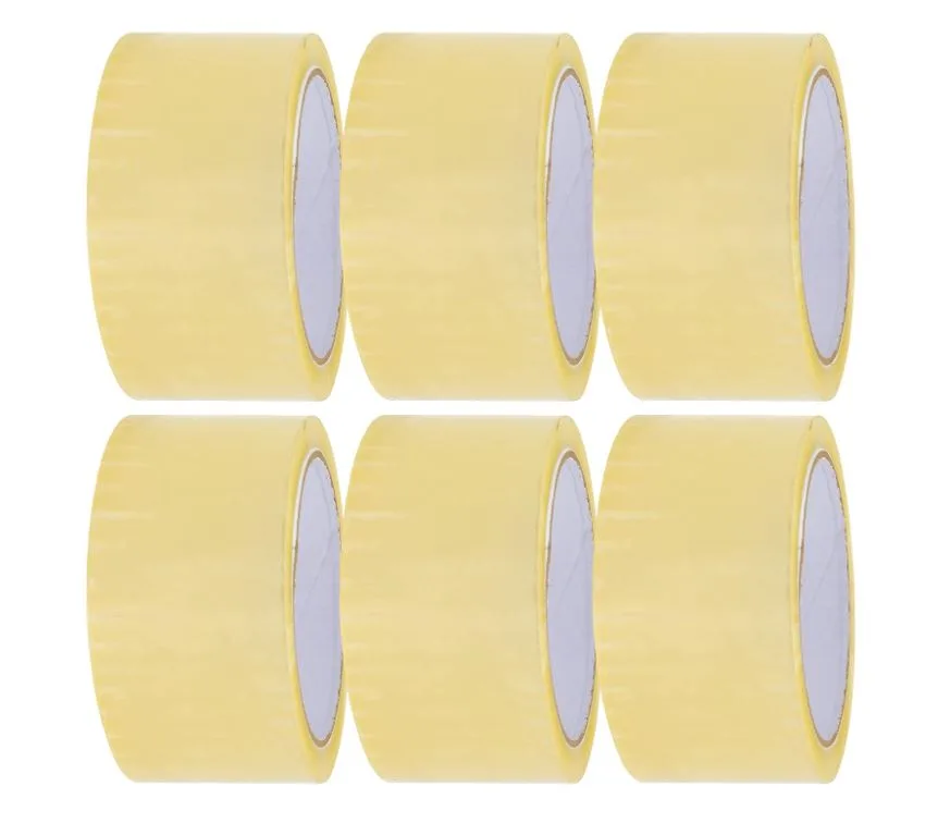 6 x Clear Low Noise Tape 48mm x 66M