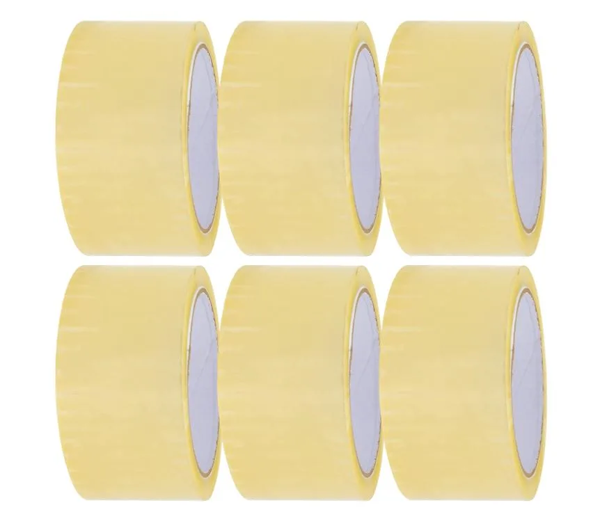 6 x Clear Tape Hot Melt 75mm x 66M