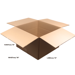 15 x Double Wall Cardboard Box – 457 x 457 x 305mm (18 x 18 x 12”)