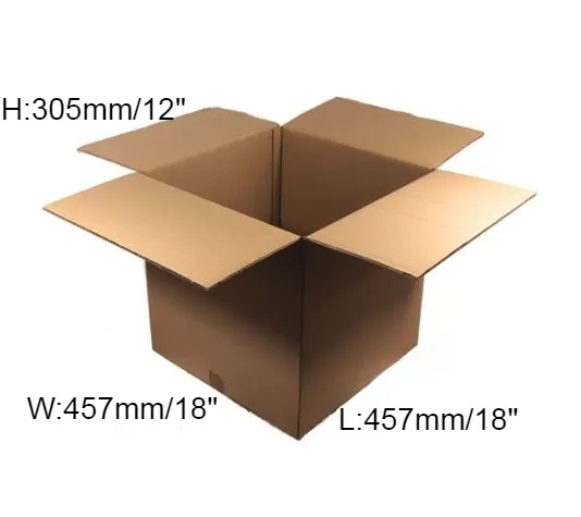 15 x Double Wall Cardboard Box – 457 x 457 x 305mm (18 x 18 x 12”)