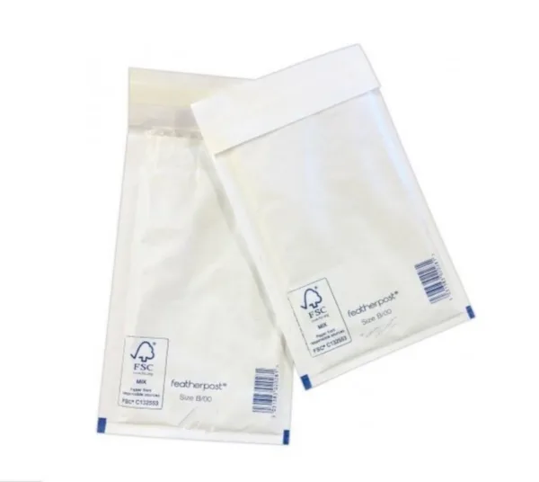 200 x Bubble Envelopes - 120 x 215mm ( Size B White )