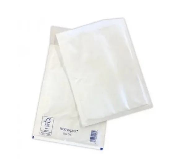 100 x Bubble Envelopes - 180 x 265mm ( Size D White )