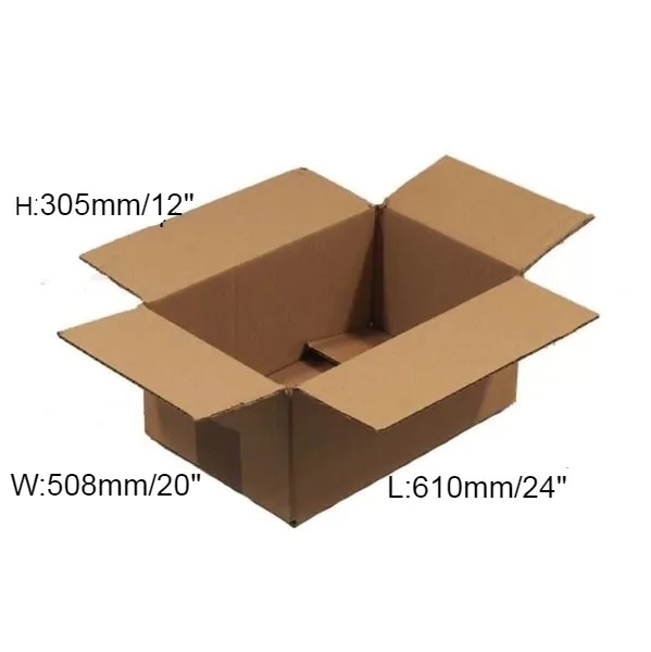 15 x Double Wall Cardboard Box - 610 x 508 x 305 / 229 / 152mm (24 x 20 x 12 / 9 / 6”)