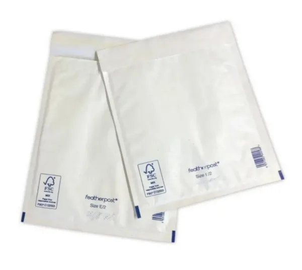 100 x Bubble Envelopes - 220 x 265mm ( Size E White )