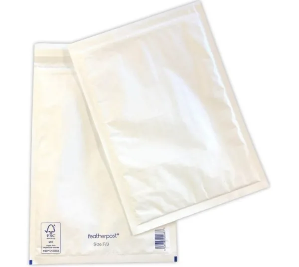 100 x Bubble Envelopes - 230 x 340mm ( Size F White )
