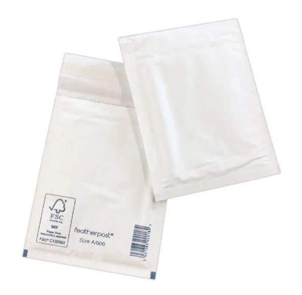 200 x Bubble Envelopes - 100 x 165mm ( Size A White)