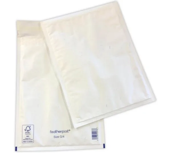 100 x Bubble Envelopes - 240 x 340mm ( Size G White )