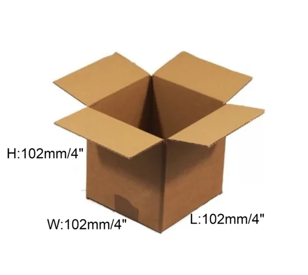 25 x Single Wall Cardboard Box - 102 x 102 x 102mm (4 x 4 x 4")