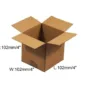25 x Single Wall Cardboard Box - 102 x 102 x 102mm (4 x 4 x 4")
