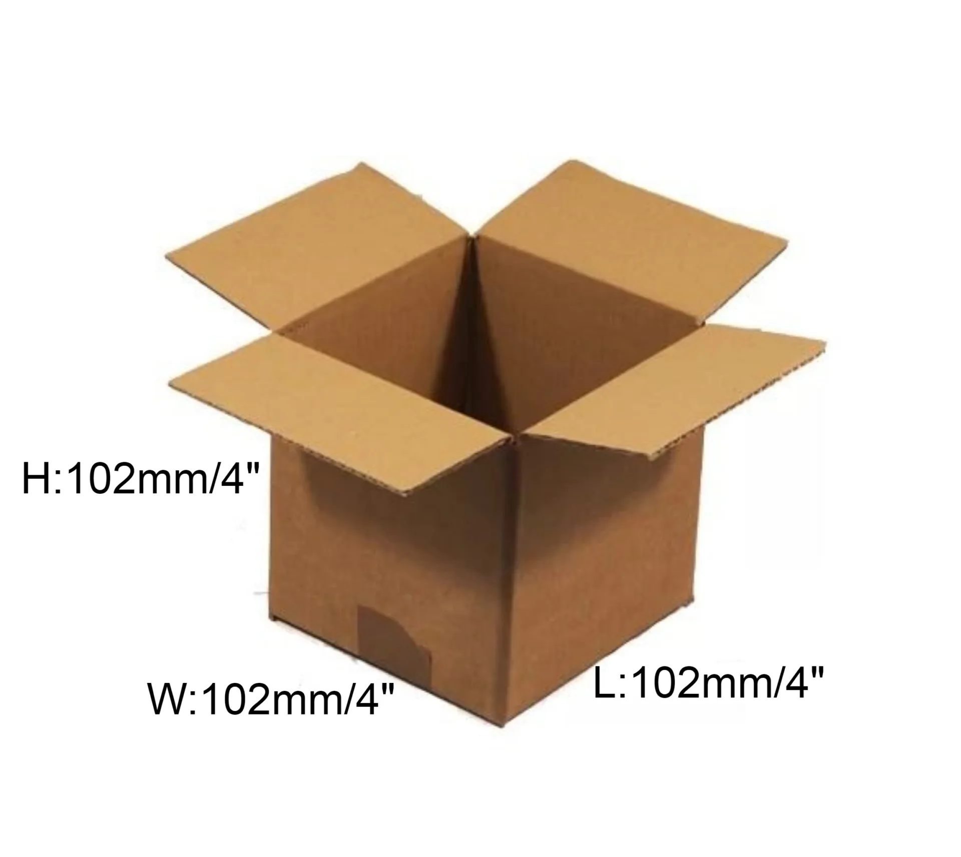 25 x Single Wall Cardboard Box – 102 x 102 x 102mm (4 x 4 x 4″)