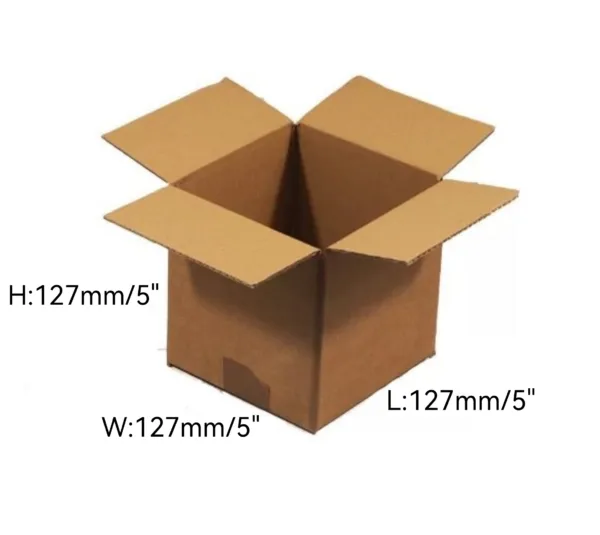 25 x Single Wall Cardboard Box - 127 x 127 x 127mm (5 x 5 x 5")