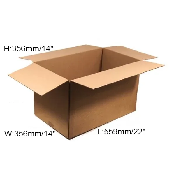 25 x Single Wall Cardboard Box – 559 x 356 x 356mm (22 x 14 x 14”)