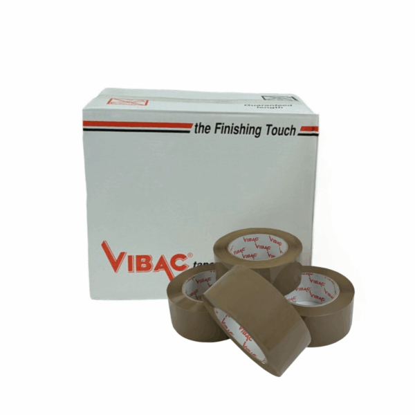 6 x Vibac 105 Hot Melt Buff Polyprop 48mm x 132M 28 Micron