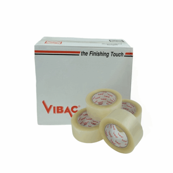 6 x Vibac 105 Hot Melt Clear Polyprop 48mm x 132M 28 Micron