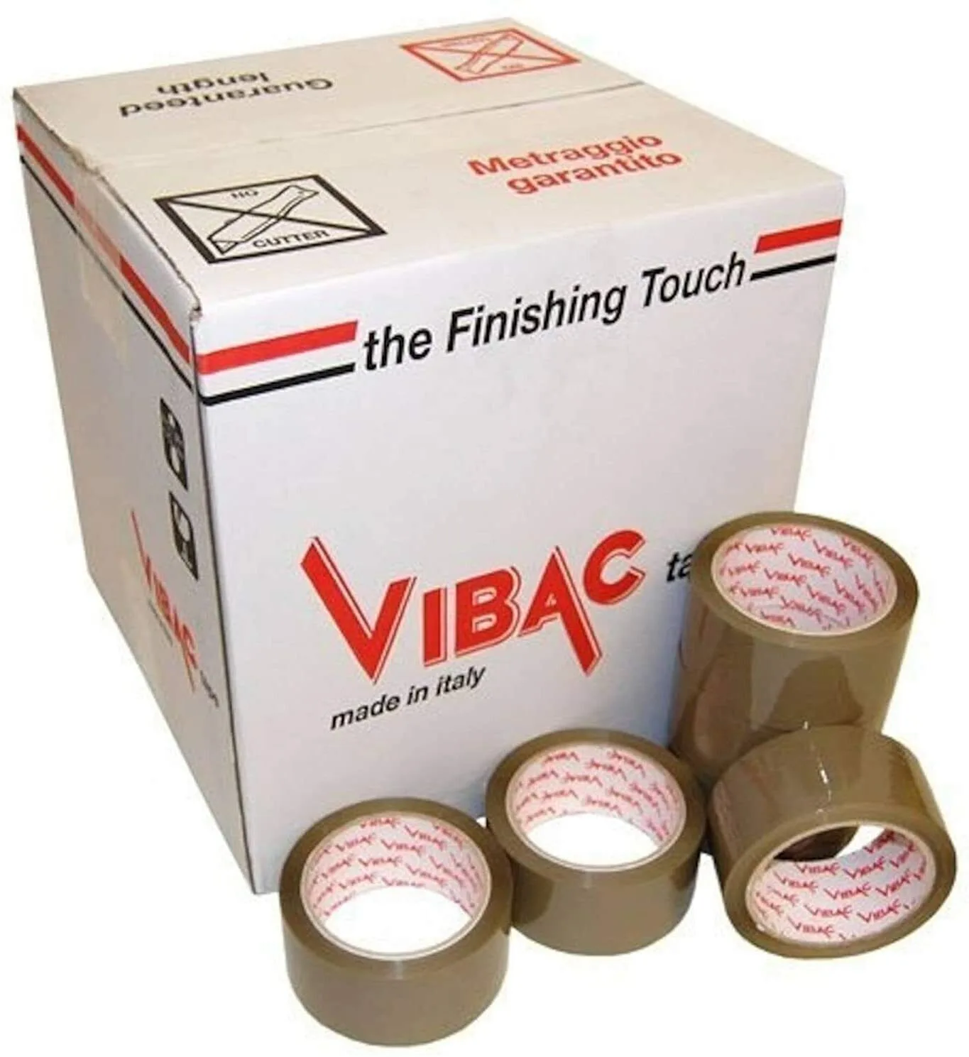 6 x Vibac 105 Hot Melt Buff Polyprop 48mm x 132M 28 Micron