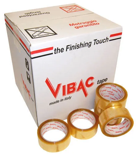 6 x Vibac 105 Hot Melt Clear Polyprop 48mm x 66M 28 Micron