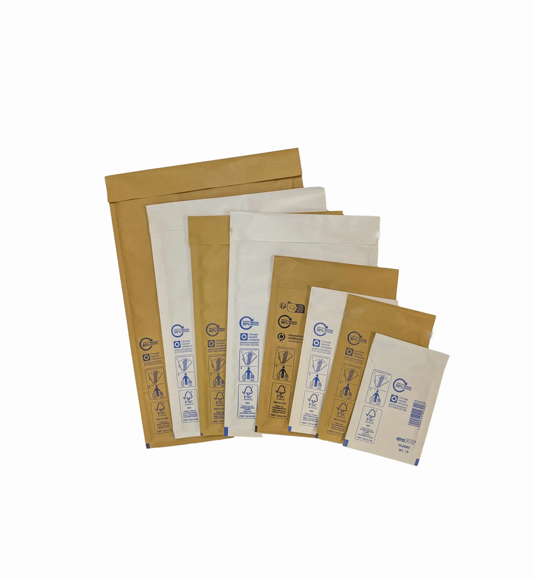 100 x Arofol Bubble Envelopes – 150 x 215mm ( Size 3 Gold )