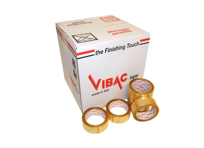 6 x Vibac 832 Heavy Duty Tape, Acrylic Low Noise Clear 52mu, 48mm X 66m